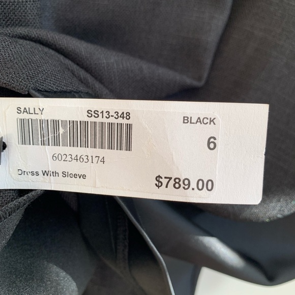 Sally Lapointe black midi dress .Size 6 .Pencil Dress new  with tag . - Picture 5 of 10